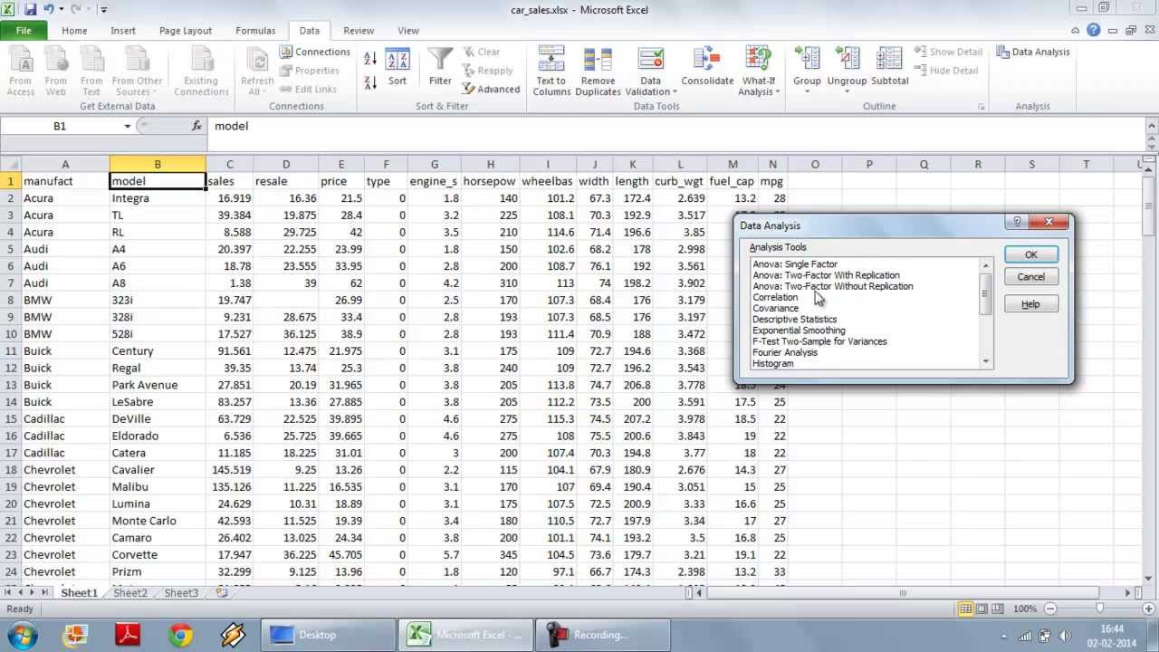 data anlysis for excel mac